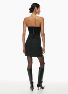 castle satin bustier sold by Aritzia