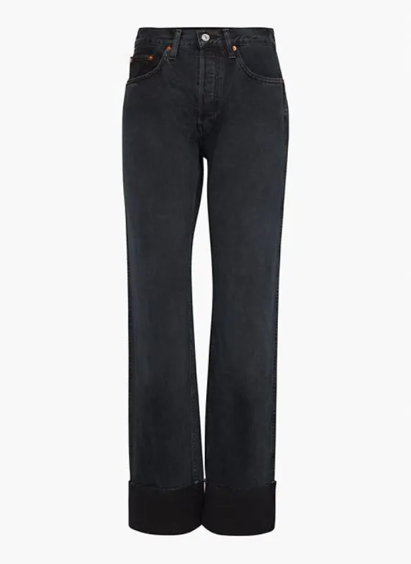 high-rise loose long cuff jean sold by Aritzia
