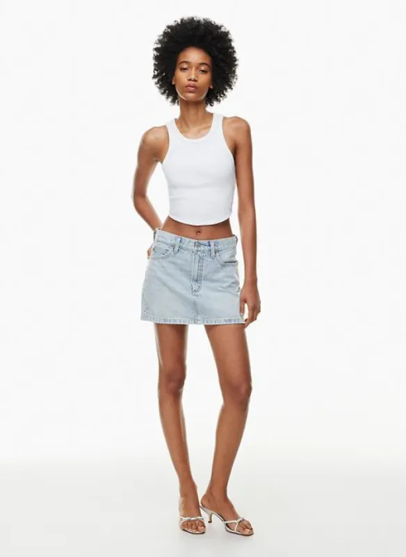 the 90s ricci denim skirt made by Aritzia