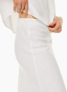 slip linen midi skirt sold by Aritzia