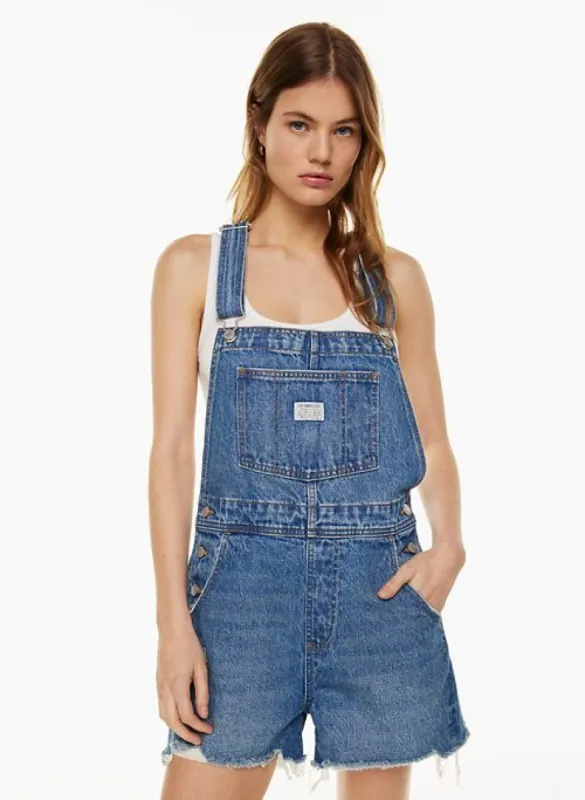 vintage denim shortall sold by Aritzia