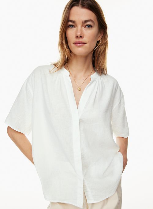 hanoki linen blouse sold by Aritzia