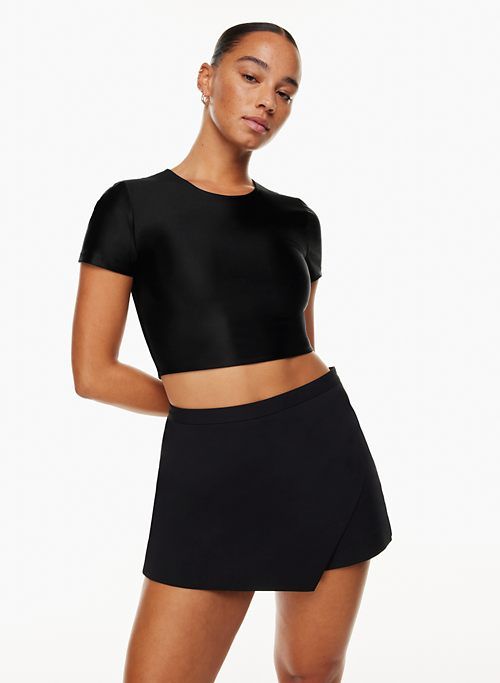 satinette crew cropped t-shirt sold by Aritzia