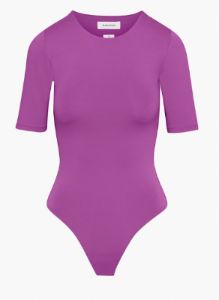 contour crew halfsleeve bodysuit sold by Aritzia
