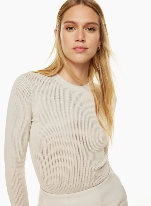 waldorf sculpt knit longsleeve sold by Aritzia