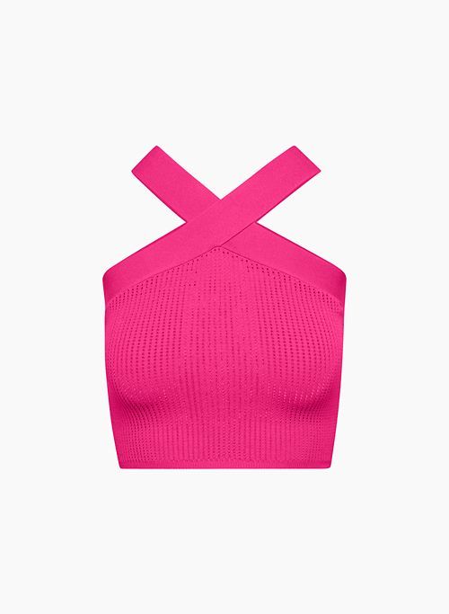 sculpt knit criss cross cropped tank sold by Aritzia product image thumbnail 7