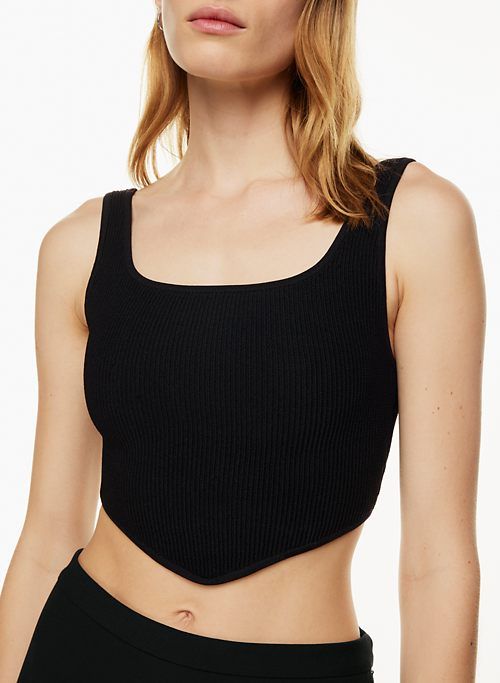 sculpt knit squareneck point tank sold by Aritzia product image thumbnail 3