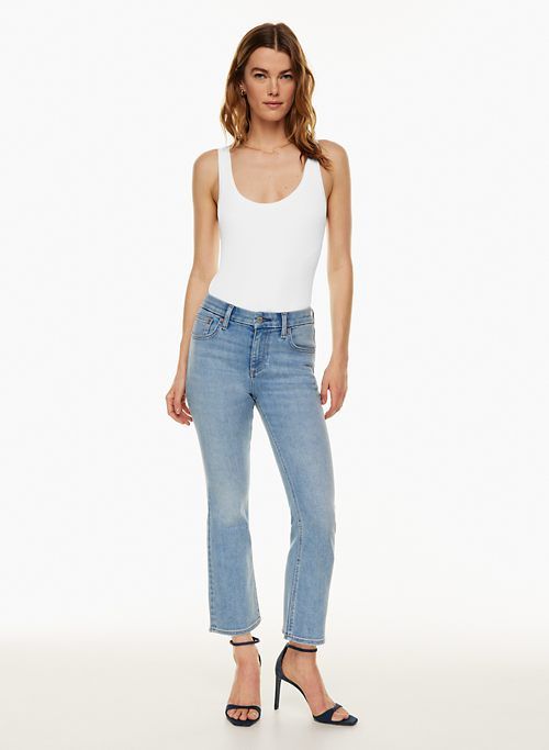 the 90s lexi lo-rise bootcut cropped jean sold by Aritzia
