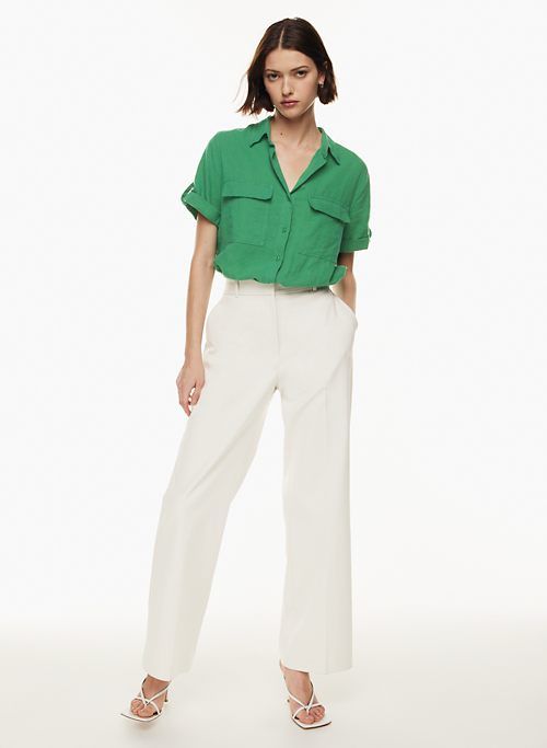 utility linen shortsleeve shirt sold by Aritzia product image thumbnail 2