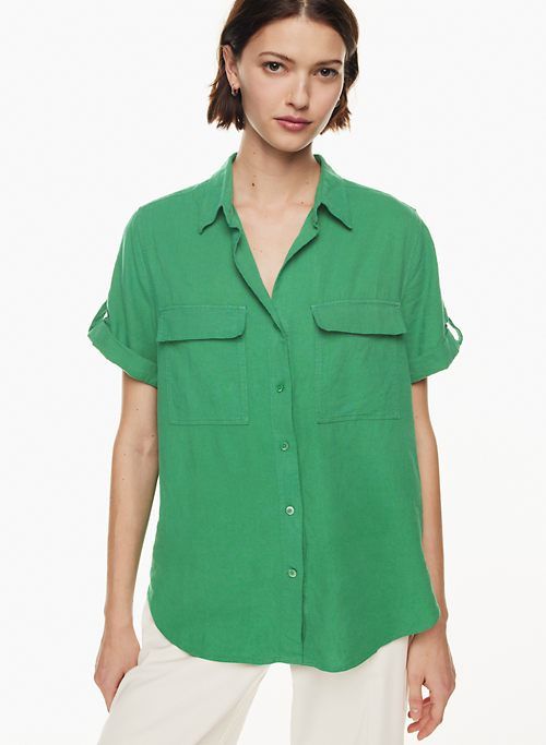 utility linen shortsleeve shirt sold by Aritzia product image thumbnail 4