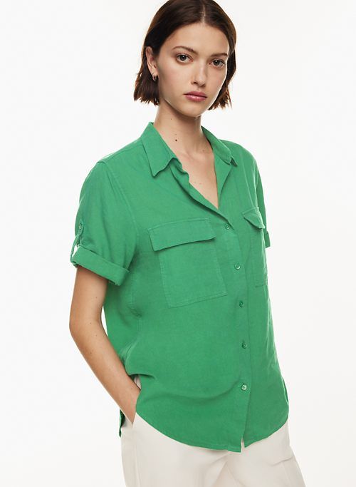 utility linen shortsleeve shirt sold by Aritzia product image thumbnail 5