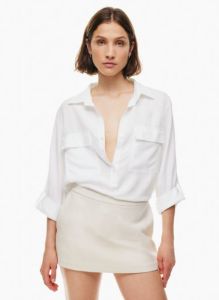 utility polo blouse sold by Aritzia