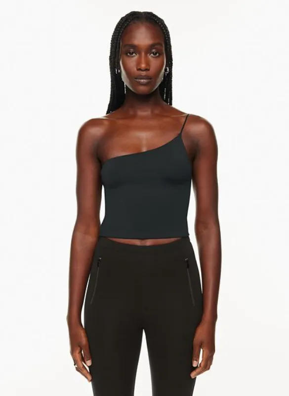 contour one-shoulder cami tank sold by Aritzia