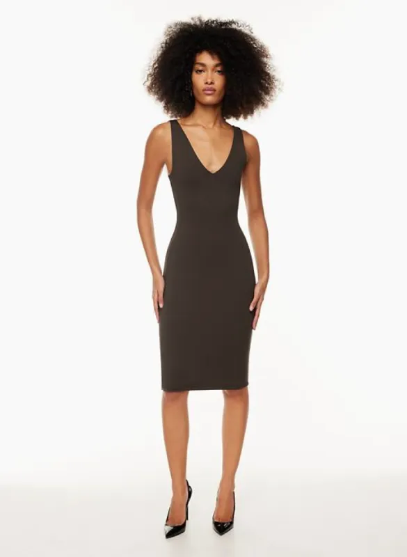 contour v-neck midi dress sold by Aritzia