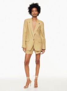 generation linen blazer sold by Aritzia