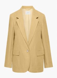 generation linen blazer sold by Aritzia