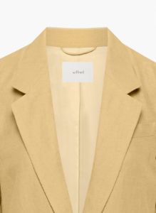 generation linen blazer sold by Aritzia