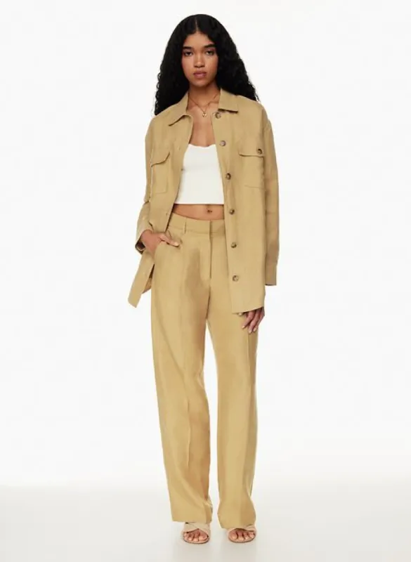 the ganna™ linen shirt jacket sold by Aritzia