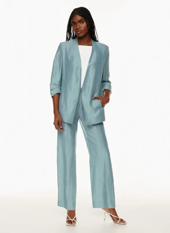 power hip linen blazer sold by Aritzia