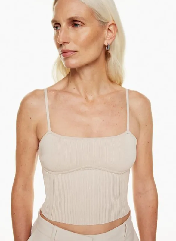 suite sculpt knit bustier sold by Aritzia