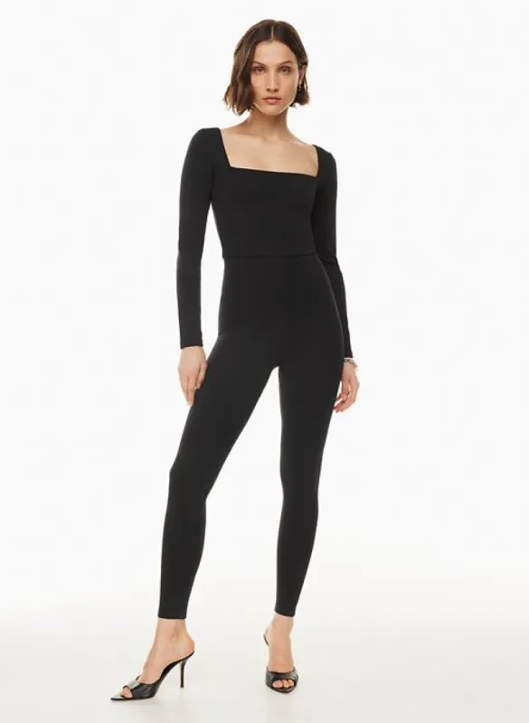 contour squareneck longsleeve jumpsuit sold by Aritzia