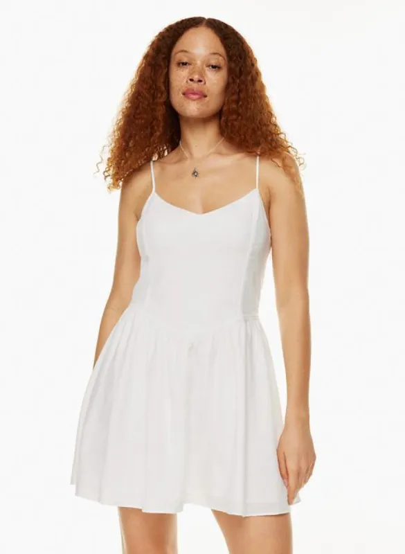 influence linen dress sold by Aritzia