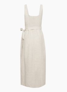 saturn linen midi dress sold by Aritzia