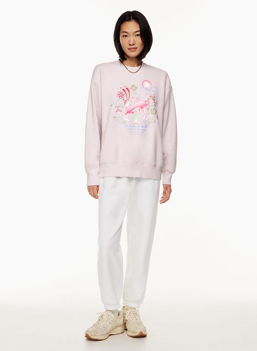 cozy fleece boyfriend crew sweatshirt sold by Aritzia product image thumbnail 2