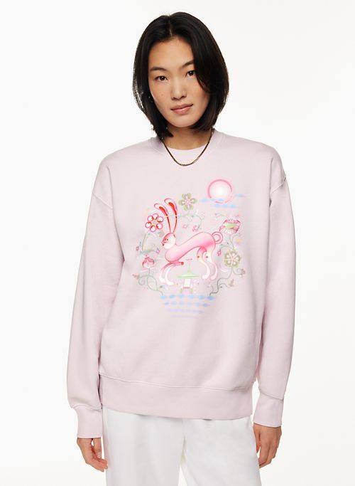 cozy fleece boyfriend crew sweatshirt sold by Aritzia product image thumbnail 3
