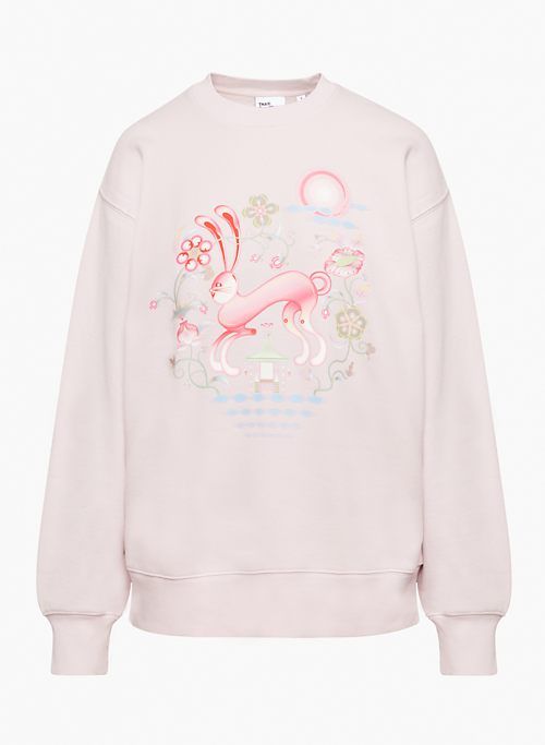 cozy fleece boyfriend crew sweatshirt sold by Aritzia product image thumbnail 6