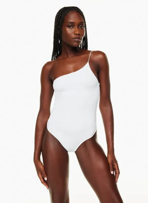 contour one-shoulder cami bodysuit sold by Aritzia