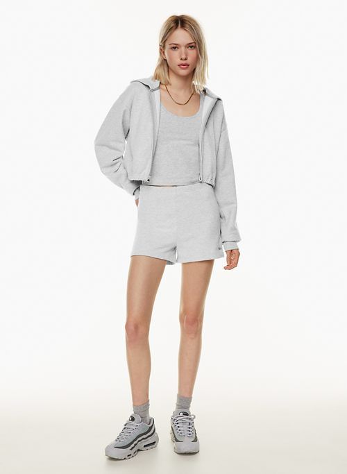terry fleece snug sweatshort sold by Aritzia