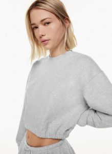 terry fleece perfect cinch sweatshirt sold by Aritzia