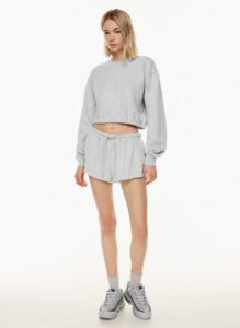 terry fleece perfect cinch sweatshirt sold by Aritzia