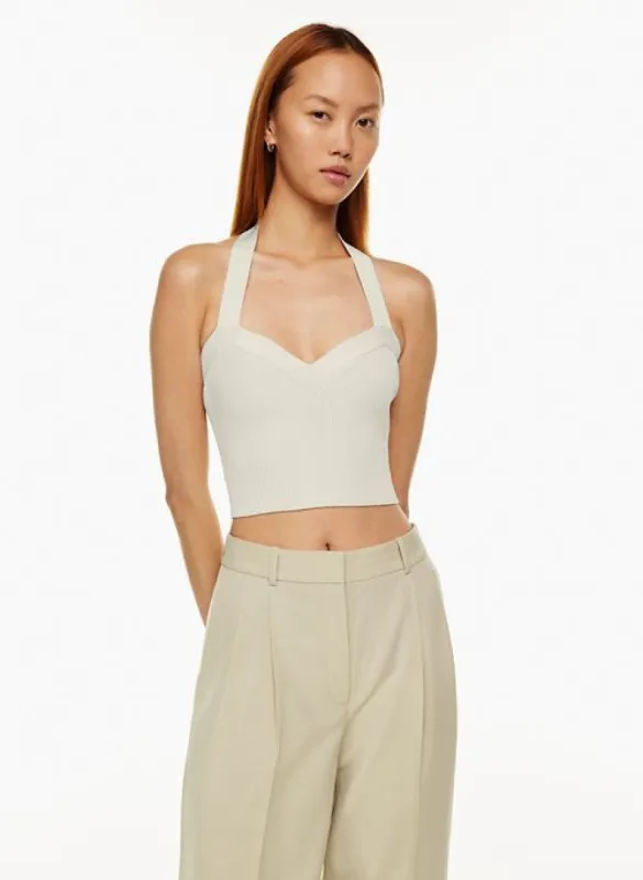 parrish sculpt knit halter top sold by Aritzia