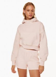 cozy fleece mega shrunken snorkel hoodie sold by Aritzia