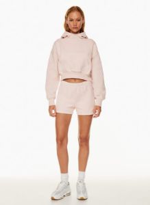 cozy fleece mega shrunken snorkel hoodie sold by Aritzia