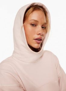 cozy fleece mega shrunken snorkel hoodie sold by Aritzia