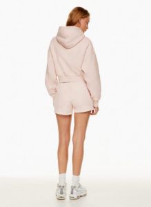 cozy fleece mega shrunken snorkel hoodie sold by Aritzia