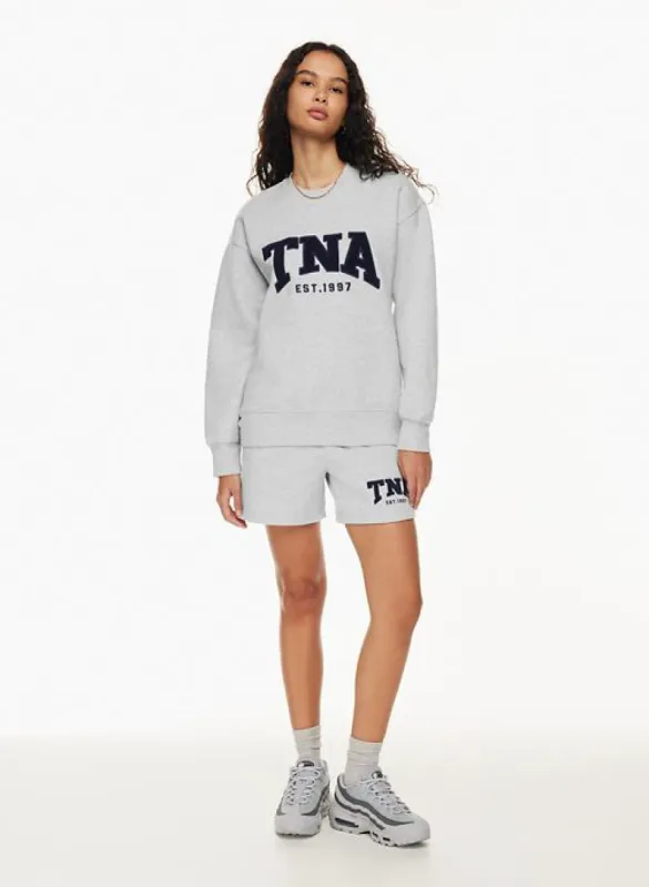 cozy fleece boyfriend 5 sweatshort sold by Aritzia