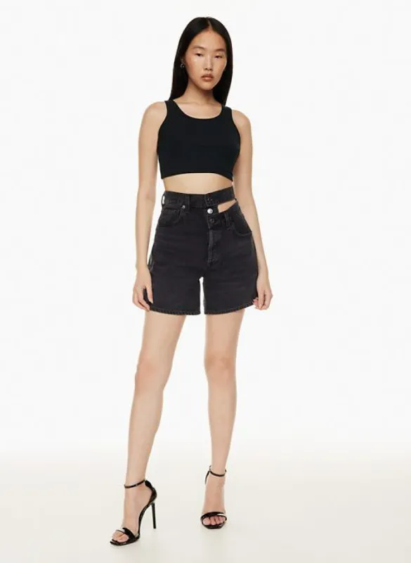broken waistband jean short sold by Aritzia