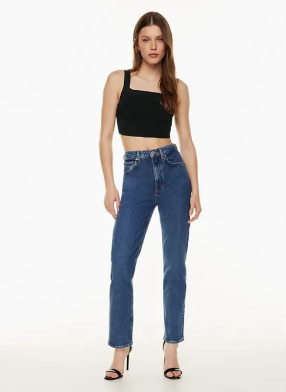 high-rise stovepipe jean sold by Aritzia