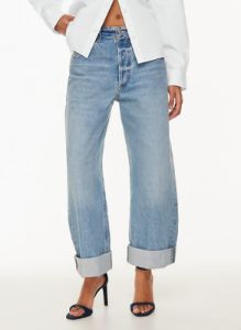 ayla baggy cuffed jean sold by Aritzia