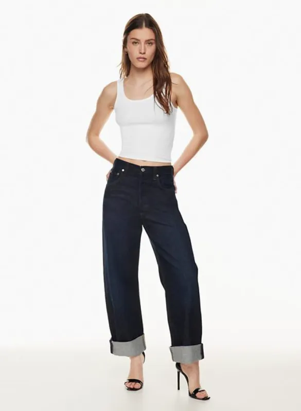 ayla baggy cuffed jean sold by Aritzia