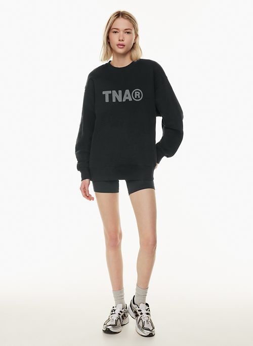 cozy fleece boyfriend crew sweatshirt sold by Aritzia product image thumbnail 2