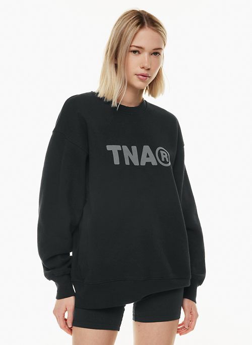 cozy fleece boyfriend crew sweatshirt sold by Aritzia product image thumbnail 3