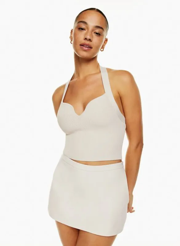interlock sculpt knit halter top sold by Aritzia