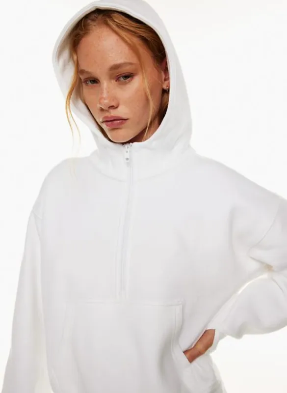 cozy fleece all-day ½ zip hoodie sold by Aritzia