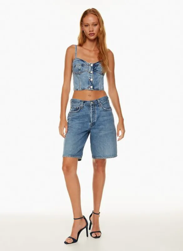 low-rise jean short sold by Aritzia