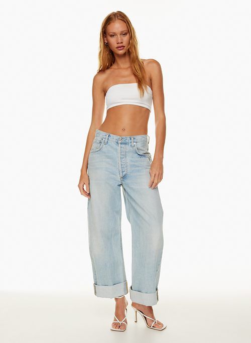 ayla baggy cuffed jean sold by Aritzia